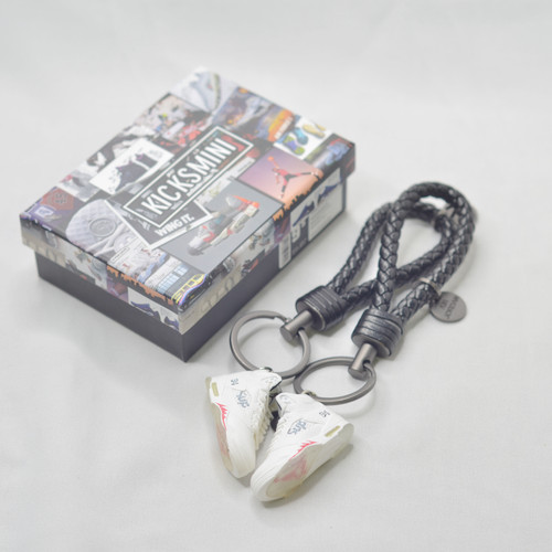 Air Jordan 5 "SUP" White 3D Sneaker Keychain