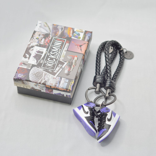 Air Jordan 1 "Court Purple" 3D Sneaker Keychain