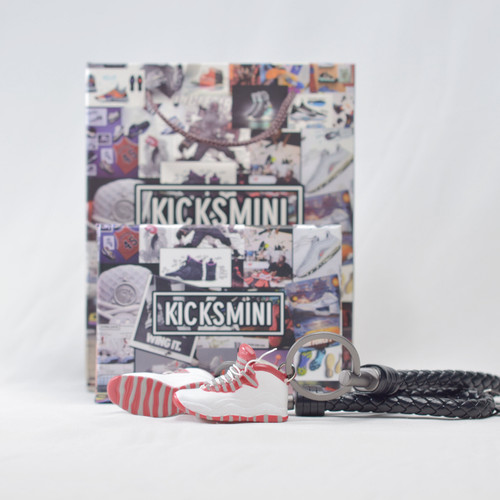 Air Jordan 10 "Red Steel" 3D Sneaker Keychain