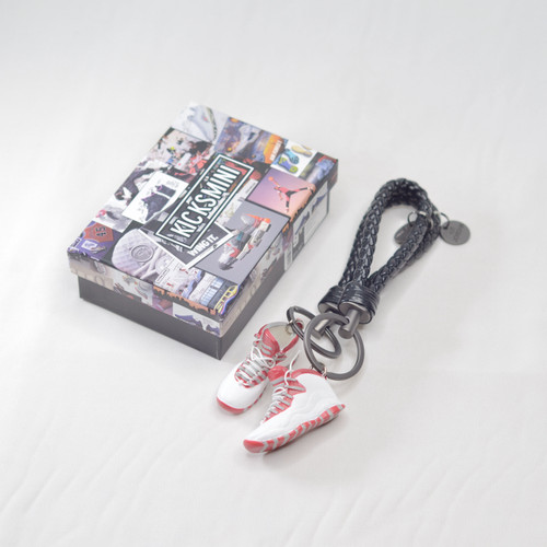 Air Jordan 10 "Red Steel" 3D Sneaker Keychain