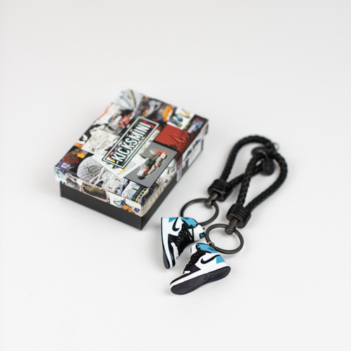 Air Jordan 1  "Obsidian UNC" 3D Sneaker Keychain