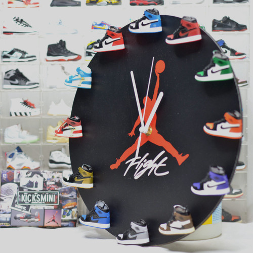 Handcrafted AJ 3D Sneakers Clock with All AJ1 Mini Sneakers