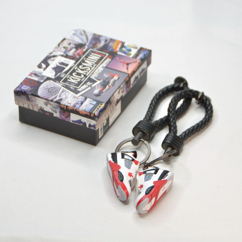 Air Jordan 4  "Fire Red"  3D Sneaker Keychain