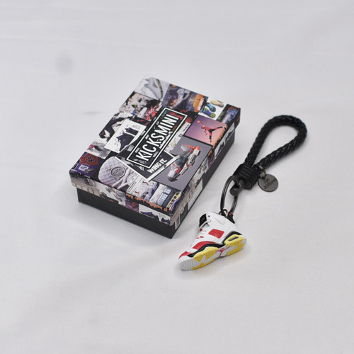 Air Jordan 6  "Carmine"  3D Sneaker Keychain
