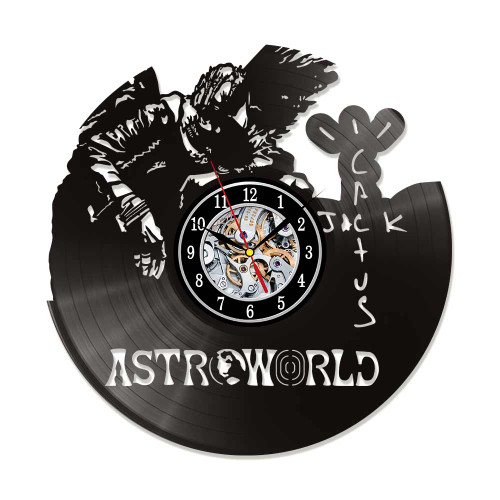 Laser Cut Travis Scott Astroworld Cactus Jack Vinyl Record Clock