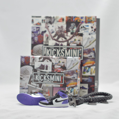 Air Jordan 1 "Court Purple" 3D Sneaker Keychain