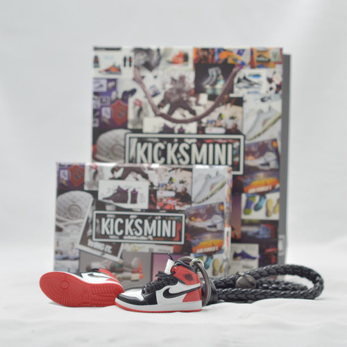 Air Jordan 1  "Black Toe"  3D Sneaker Keychain