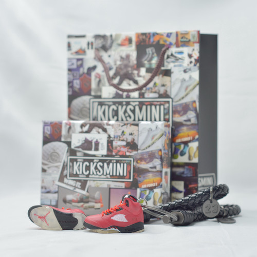 Air Jordan 5 "Raging Bull Red Suede"  3D Sneaker Keychain