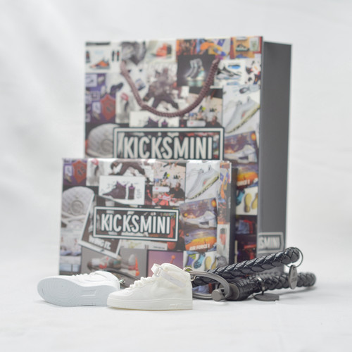 "Air Force 1"  High Top Classic White Keychain