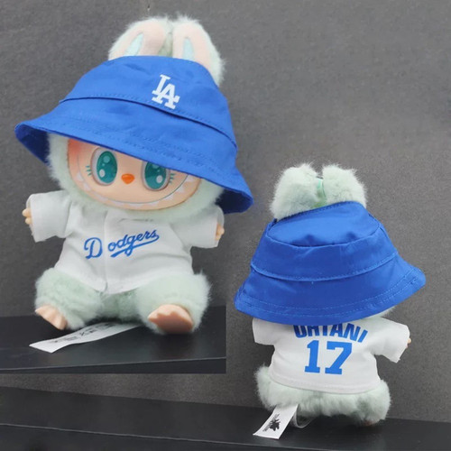 Labubu Clothes L.A. Dodgers Ohtani #17 Jersey with Hat | Labubu Accessories | Labubu Outfits